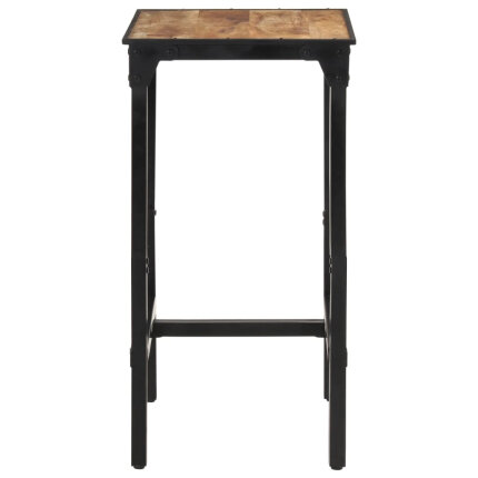 Ensemble Table mange debout Industriel avec 2 tabourets - Marron - Bois massif de manguier et fer 