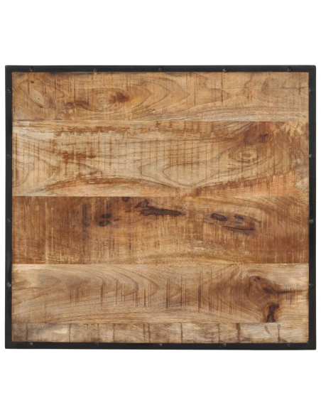 Ensemble Table mange debout Industriel avec 2 tabourets - Marron - Bois massif de manguier et fer 