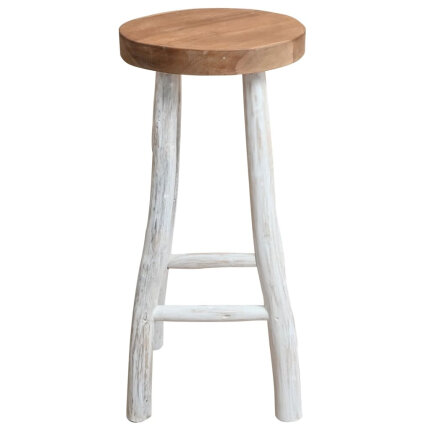 Tabouret de bar Bohème Style Bois Flotté Nature