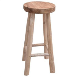Tabouret de Bar en bois Bohème Naturel Teck