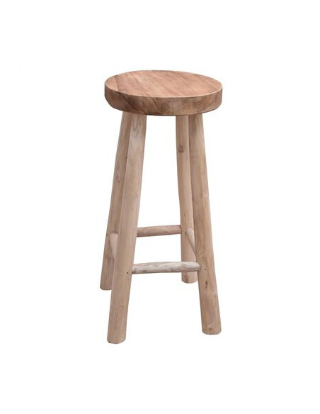 Tabouret de Bar en bois Bohème Naturel Teck Tabouret de Bar en bois Bohème Naturel Teck