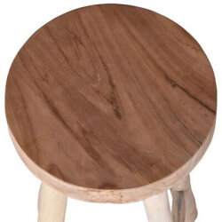 Tabouret de Bar en bois Bohème Naturel Teck 2