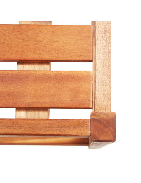 Chaise de bar campagne / chic en lot de 2 en bois d'acacia Brun  {attributes}