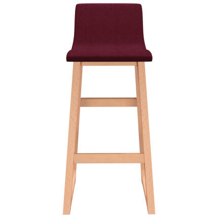 Tabourets de bar en lot de 2 en tissu Rouge  