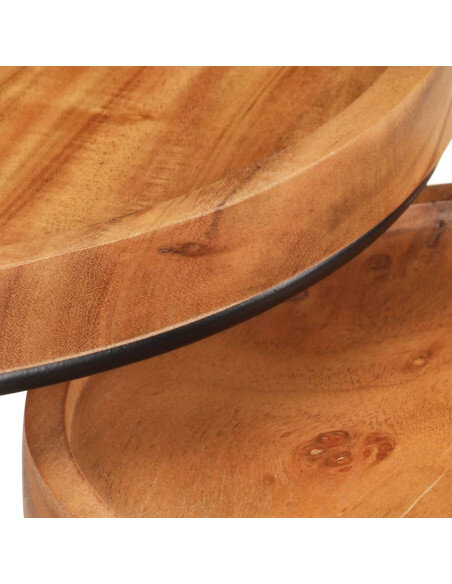 Ensemble 2 Tables basses Gigognes Bois massif Industriel Ensemble 2 Tables basses Gigognes Bois massif Industriel
