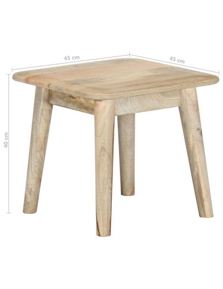 Table Basse Carrée Bois Bohème Bois de manguier massif Table Basse Carrée Bois Bohème Bois de manguier massif