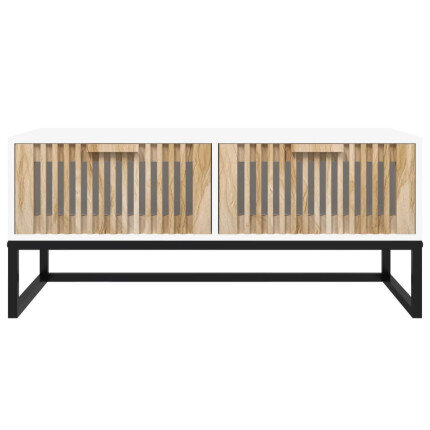 Table Basse Rectangulaire Bois Blanche - Scandinave