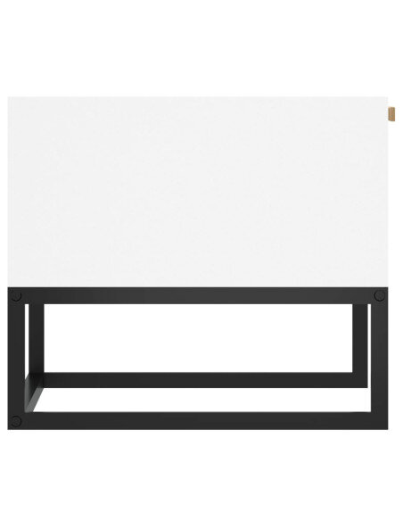 Table Basse Rectangulaire Bois Blanche - Scandinave  Table Basse Rectangulaire Bois Blanche - Scandinave