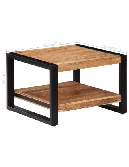 Petite Table Basse Carrée Industrielle plateau rangement Petite Table Basse Carrée Industrielle plateau rangement