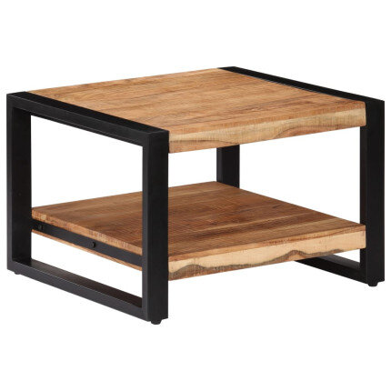 Petite Table Basse Carrée Industrielle plateau rangement