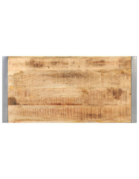 Table Basse industrielle bois massif et pied métal