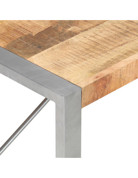 Table Basse industrielle bois massif et pied métal