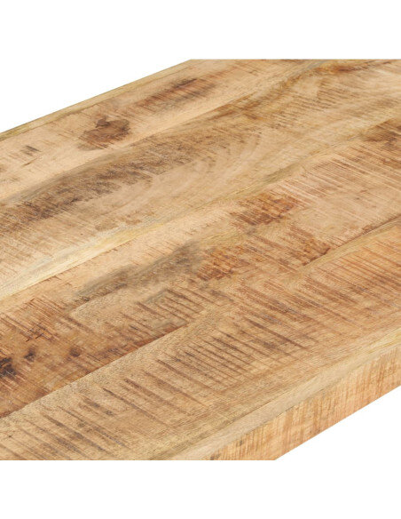 Table Basse industrielle bois massif et pied métal