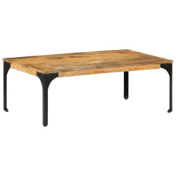 Table Basse en bois massif et pied métal style industriel