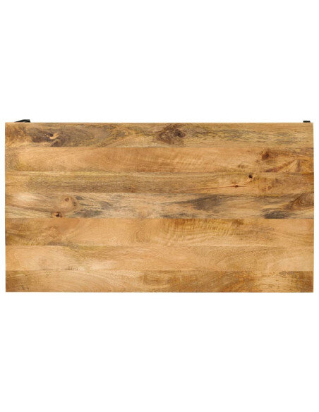 Table Basse en bois massif et pied métal style industriel Table Basse en bois massif et pied métal style industriel