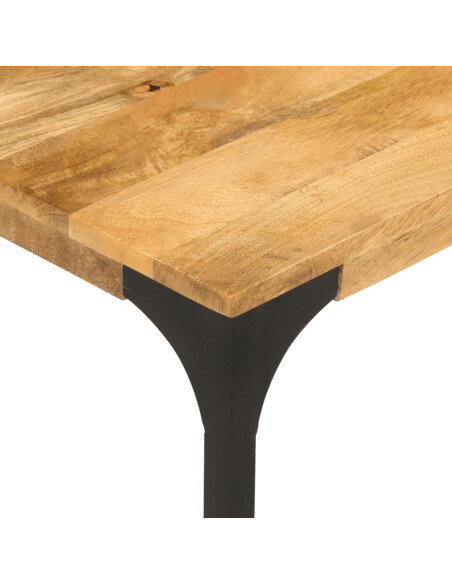 Table Basse en bois massif et pied métal style industriel Table Basse en bois massif et pied métal style industriel