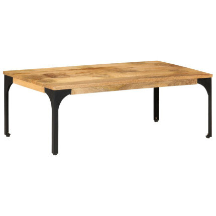 Table Basse en bois massif et pied métal style industriel