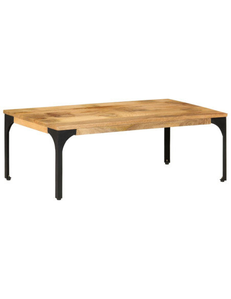 Table Basse en bois massif et pied métal style industriel Table Basse en bois massif et pied métal style industriel