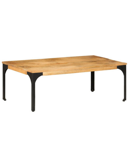 Table Basse en bois massif et pied métal style industriel Table Basse en bois massif et pied métal style industriel