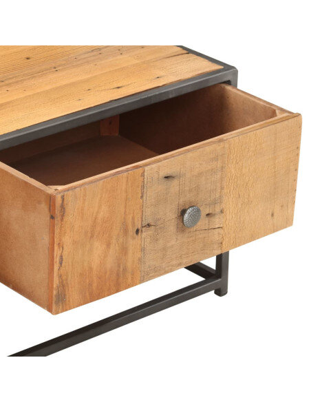 Table Basse rectangulaire industrielle avec tiroir de rangement