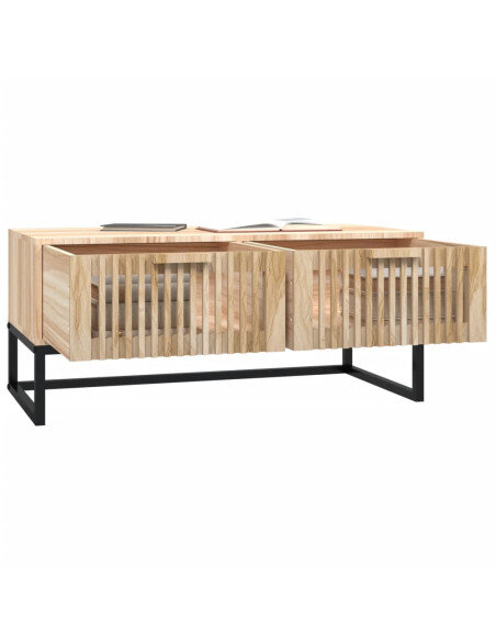 Table Basse Rectangulaire Bois Naturel - Scandinave Table Basse Rectangulaire Bois Naturel - Scandinave