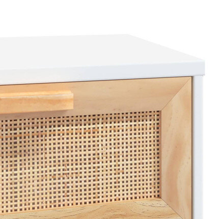 Table Basse Rotin Naturel Scandinave avec tiroirs