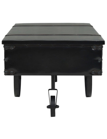 Table Basse Vintage Design Coffre avec Roues Table Basse Vintage Design Coffre avec Roues