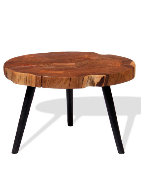 Table Basse Vintage Rétro en bois massif d'acacia