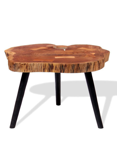 Table Basse Vintage Rétro en bois massif d'acacia