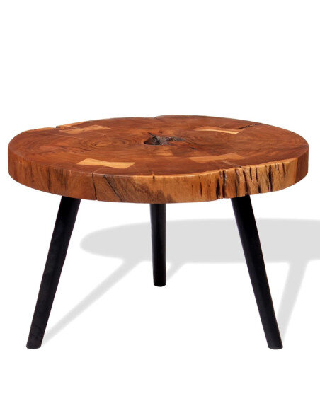Table Basse Vintage Rétro en bois massif d'acacia