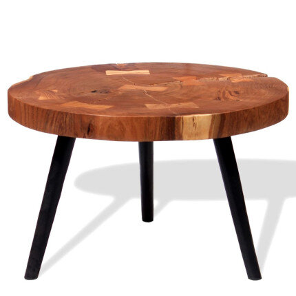 Table Basse Vintage Rétro en bois massif d'acacia