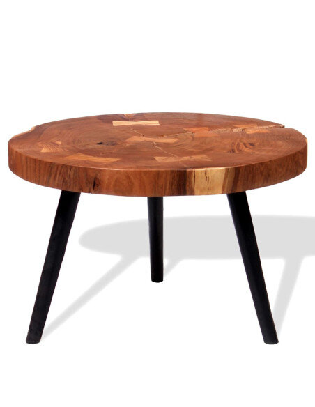 Table Basse Vintage Rétro en bois massif d'acacia