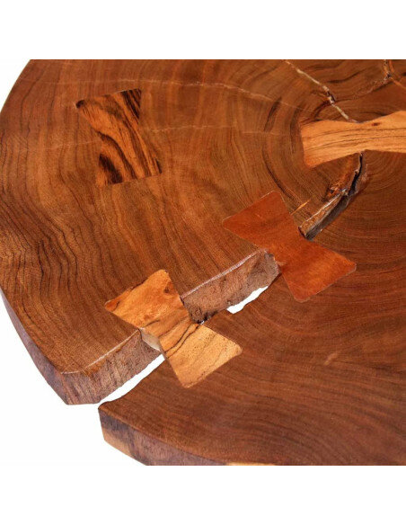 Table Basse Vintage Rétro en bois massif d'acacia