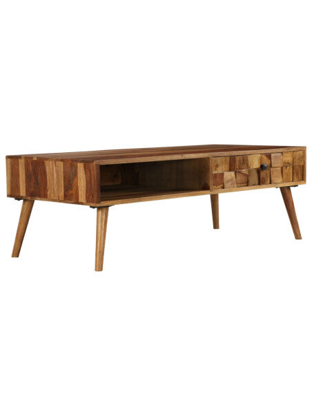Table Basse rectangulaire Design Rétro / Vintage en bois Table Basse rectangulaire Design Rétro / Vintage en bois