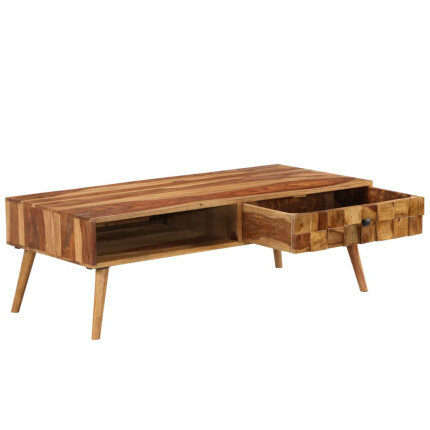 Table Basse rectangulaire Design Rétro / Vintage en bois