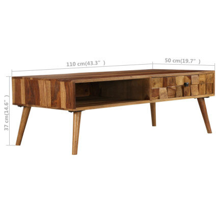 Table Basse rectangulaire Design Rétro / Vintage en bois