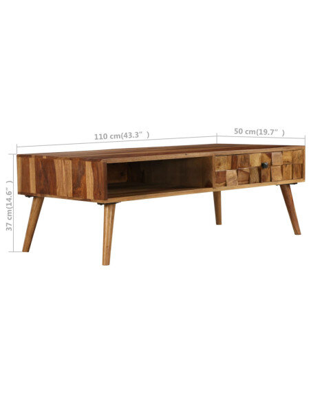 Table Basse rectangulaire Design Rétro / Vintage en bois Table Basse rectangulaire Design Rétro / Vintage en bois