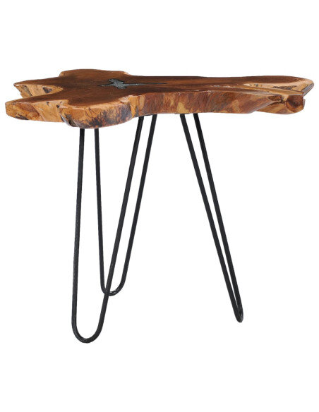 Table Basse Design en Résine & Bois avec pied Métal Table Basse Design en Résine & Bois avec pied Métal