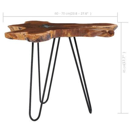 Table Basse Design en Résine & Bois avec pied Métal