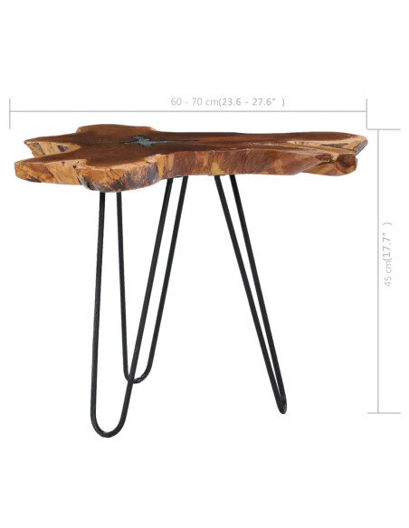 Table Basse Design en Résine & Bois avec pied Métal Table Basse Design en Résine & Bois avec pied Métal