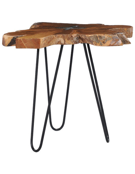 Table Basse Design en Résine & Bois avec pied Métal Table Basse Design en Résine & Bois avec pied Métal