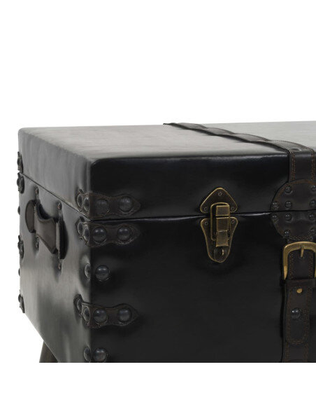 Table Basse Coffre de Rangement Noire – Vintage / Rétro Table Basse Coffre de Rangement Noire – Vintage / Rétro