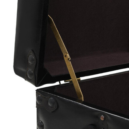 Table Basse Coffre de Rangement Noire – Vintage / Rétro