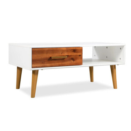 Table Basse Rectangulaire Bois Acacia – Vintage / Rétro