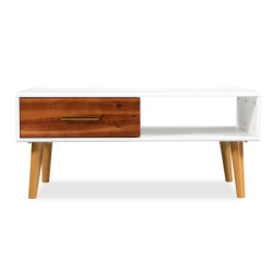 Table Basse Rectangulaire Bois Acacia – Vintage / Rétro 2
