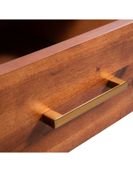 Table Basse Rectangulaire Bois Acacia – Vintage / Rétro Table Basse Rectangulaire Bois Acacia – Vintage / Rétro