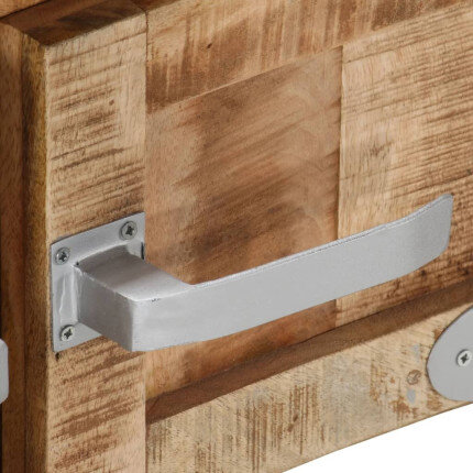 Table Basse Carrée Bois massif de manguier - Style Industriel