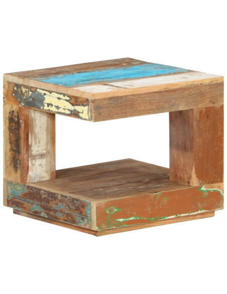 Table Basse Carrée Bohème Bois de Récupération  Table Basse Carrée Bohème Bois de Récupération