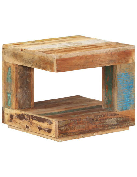 Table Basse Carrée Bohème Bois de Récupération  Table Basse Carrée Bohème Bois de Récupération