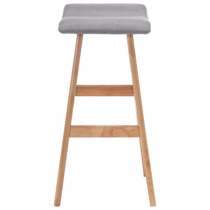 Tabourets de bar en lot de 2 en tissu Gris  